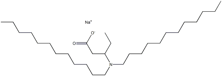 3-(Didodecylamino)valeric acid sodium salt Struktur