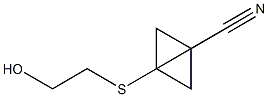 3-[(2-Hydroxyethyl)thio]bicyclo[1.1.0]butane-1-carbonitrile Struktur