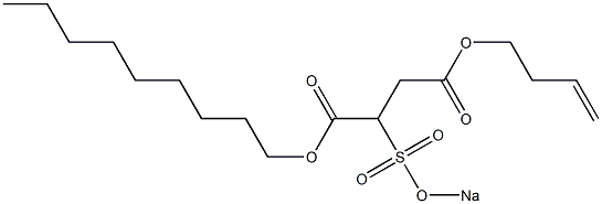 2-(Sodiosulfo)succinic acid 1-nonyl 4-(3-butenyl) ester Struktur