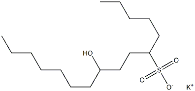 9-Hydroxyhexadecane-6-sulfonic acid potassium salt Struktur