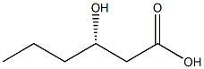 [S,(+)]-3-Hydroxyhexanoic acid Struktur