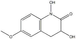 3,4-Dihydro-1,3-dihydroxy-6-methoxyquinolin-2(1H)-one Struktur