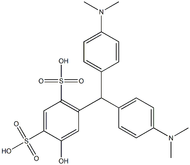 6-[4,4'-Bis(dimethylamino)benzhydryl]-4-hydroxy-1,3-benzenedisulfonic acid Struktur