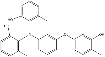 N,N-Bis(2-hydroxy-6-methylphenyl)-3-(3-hydroxy-4-methylphenoxy)benzenamine Struktur