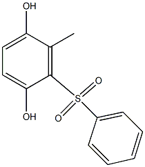 2,5-Dihydroxy-6-methyl[sulfonylbisbenzene] Struktur