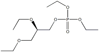 (-)-Phosphoric acid diethyl(R)-2,3-diethoxypropyl ester Struktur