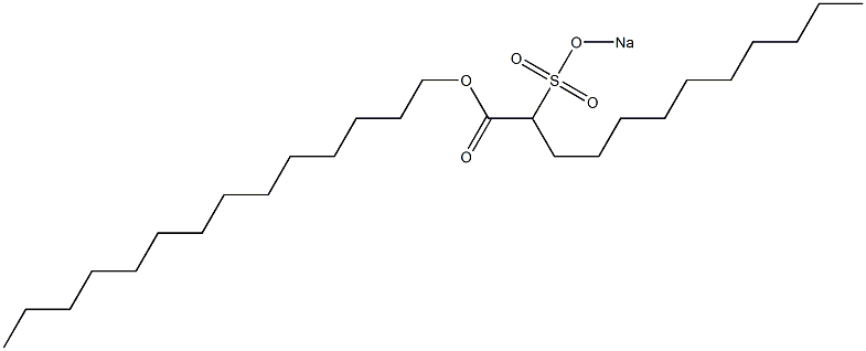 2-(Sodiosulfo)dodecanoic acid tetradecyl ester Struktur