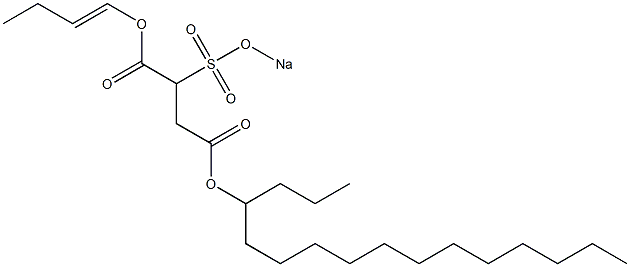 2-(Sodiosulfo)succinic acid 4-hexadecyl 1-(1-butenyl) ester Struktur