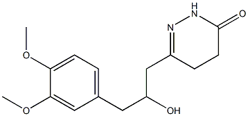 4,5-Dihydro-6-[2-hydroxy-3-(3,4-dimethoxyphenyl)propyl]pyridazin-3(2H)-one Struktur