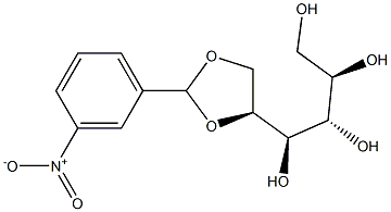 5-O,6-O-(3-Nitrobenzylidene)-L-glucitol Struktur