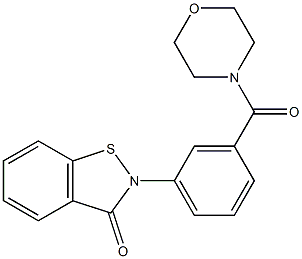 2-[3-(Morpholinocarbonyl)phenyl]-1,2-benzisothiazol-3(2H)-one Struktur