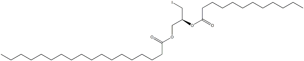 [S,(-)]-3-Iodo-1,2-propanediol 2-laurate 1-stearate Struktur