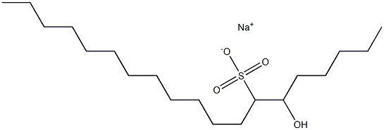 6-Hydroxynonadecane-7-sulfonic acid sodium salt Struktur