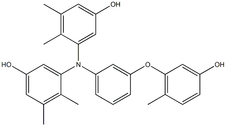 N,N-Bis(5-hydroxy-2,3-dimethylphenyl)-3-(3-hydroxy-6-methylphenoxy)benzenamine Struktur