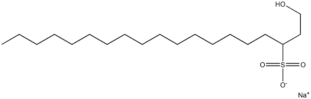 1-Hydroxynonadecane-3-sulfonic acid sodium salt Struktur