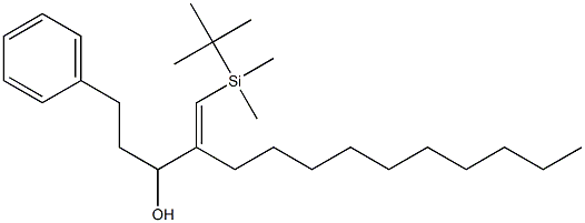 (E)-5-Phenyl-1-(tert-butyldimethylsilyl)-2-decyl-1-penten-3-ol Struktur