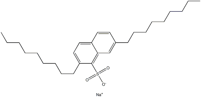 2,7-Dinonyl-1-naphthalenesulfonic acid sodium salt Struktur