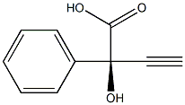 [R,(-)]-2-Hydroxy-2-phenyl-3-butynoic acid Struktur