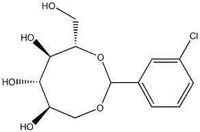 1-O,5-O-(3-Chlorobenzylidene)-L-glucitol Struktur