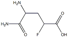 4,5-Diamino-2-fluoro-5-oxovaleric acid Struktur