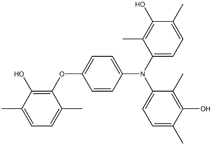 N,N-Bis(3-hydroxy-2,4-dimethylphenyl)-4-(6-hydroxy-2,5-dimethylphenoxy)benzenamine Struktur