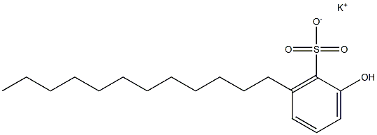 2-Hydroxy-6-dodecylbenzenesulfonic acid potassium salt Struktur