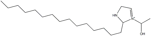 1-(1-Hydroxyethyl)-2-pentadecyl-3,4-dihydro-2H-imidazol-1-ium Struktur