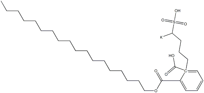 Phthalic acid 1-octadecyl 2-(4-potassiosulfobutyl) ester Struktur