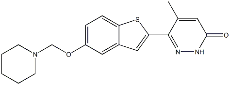 3-(5-Piperidinomethoxybenzo[b]thiophen-2-yl)-4-methylpyridazin-6(1H)-one Struktur