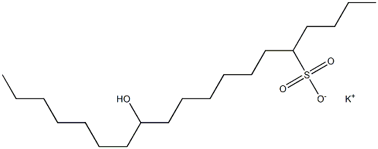 12-Hydroxynonadecane-5-sulfonic acid potassium salt Struktur