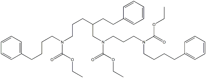 2-[3-[Ethoxycarbonyl(4-phenylbutyl)amino]propyl]-1,3-propanediylbis(4-phenylbutylcarbamic acid)diethyl ester Struktur