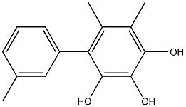 4-(3-Methylphenyl)-5,6-dimethylbenzene-1,2,3-triol Struktur