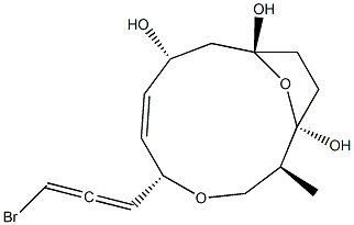 (2S,5R,7S,10S,11S)-2-(3-Bromo-1,2-propanedien-1-yl)-7,10-epoxy-11-methyl-1-oxacyclododeca-3-ene-5,7,10-triol Struktur