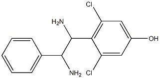 4-[1,2-Diamino-2-phenylethyl]-3,5-dichlorophenol Struktur