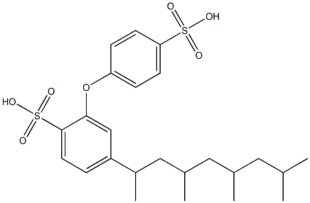 4-(1,3,5,7-Tetramethyloctyl)-[2,4'-oxybisbenzenesulfonic acid] Struktur