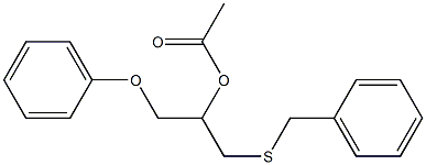 Acetic acid 1-(phenoxymethyl)-2-(benzylthio)ethyl ester Struktur