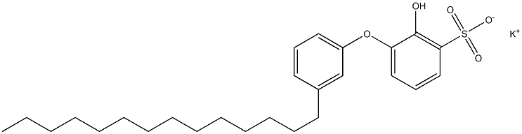 2-Hydroxy-3'-tetradecyl[oxybisbenzene]-3-sulfonic acid potassium salt Struktur