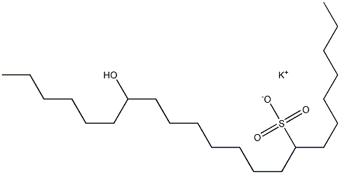 16-Hydroxydocosane-8-sulfonic acid potassium salt Struktur