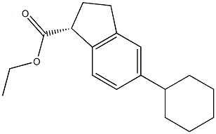 (R)-5-Cyclohexylindane-1-carboxylic acid ethyl ester Struktur