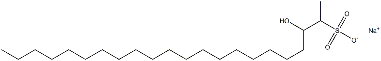 3-Hydroxydocosane-2-sulfonic acid sodium salt Struktur