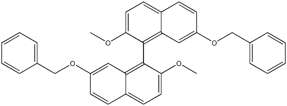 7,7'-Di(benzyloxy)-2,2'-dimethoxy-1,1'-binaphthalene Struktur