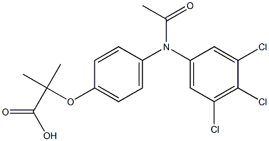 2-[4-(3,4,5-Trichlorophenylacetylamino)phenoxy]-2-methylpropionic acid Struktur