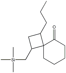 3-Propyl-1-(trimethylsilylmethyl)spiro[3.5]nonan-5-one Struktur