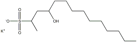 4-Hydroxytetradecane-2-sulfonic acid potassium salt Struktur