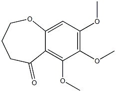 6,7,8-Trimethoxy-3,4-dihydro-1-benzoxepin-5(2H)-one Struktur