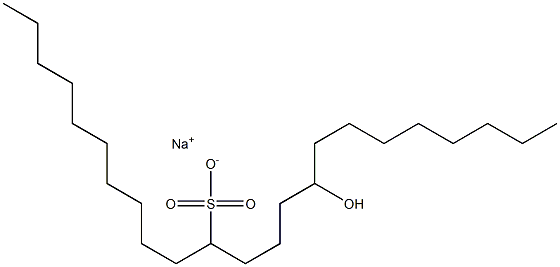 15-Hydroxytricosane-11-sulfonic acid sodium salt Struktur