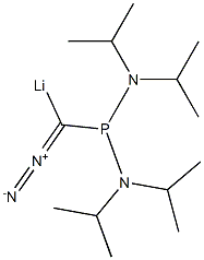 Diazo(lithio)[bis(diisopropylamino)phosphino]methane Struktur