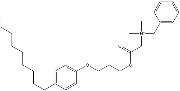 N,N-Dimethyl-N-benzyl-N-[[[3-(4-nonylphenyloxy)propyl]oxycarbonyl]methyl]aminium Struktur