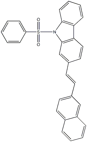 2-[2-(2-Naphthalenyl)ethenyl]-9-phenylsulfonyl-9H-carbazole Struktur