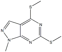 4,6-Bis(methylthio)-1-methyl-1H-pyrazolo[3,4-d]pyrimidine Struktur